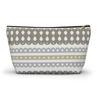 Ribbon Candy Accessory Pouch w T-bottom in Brown